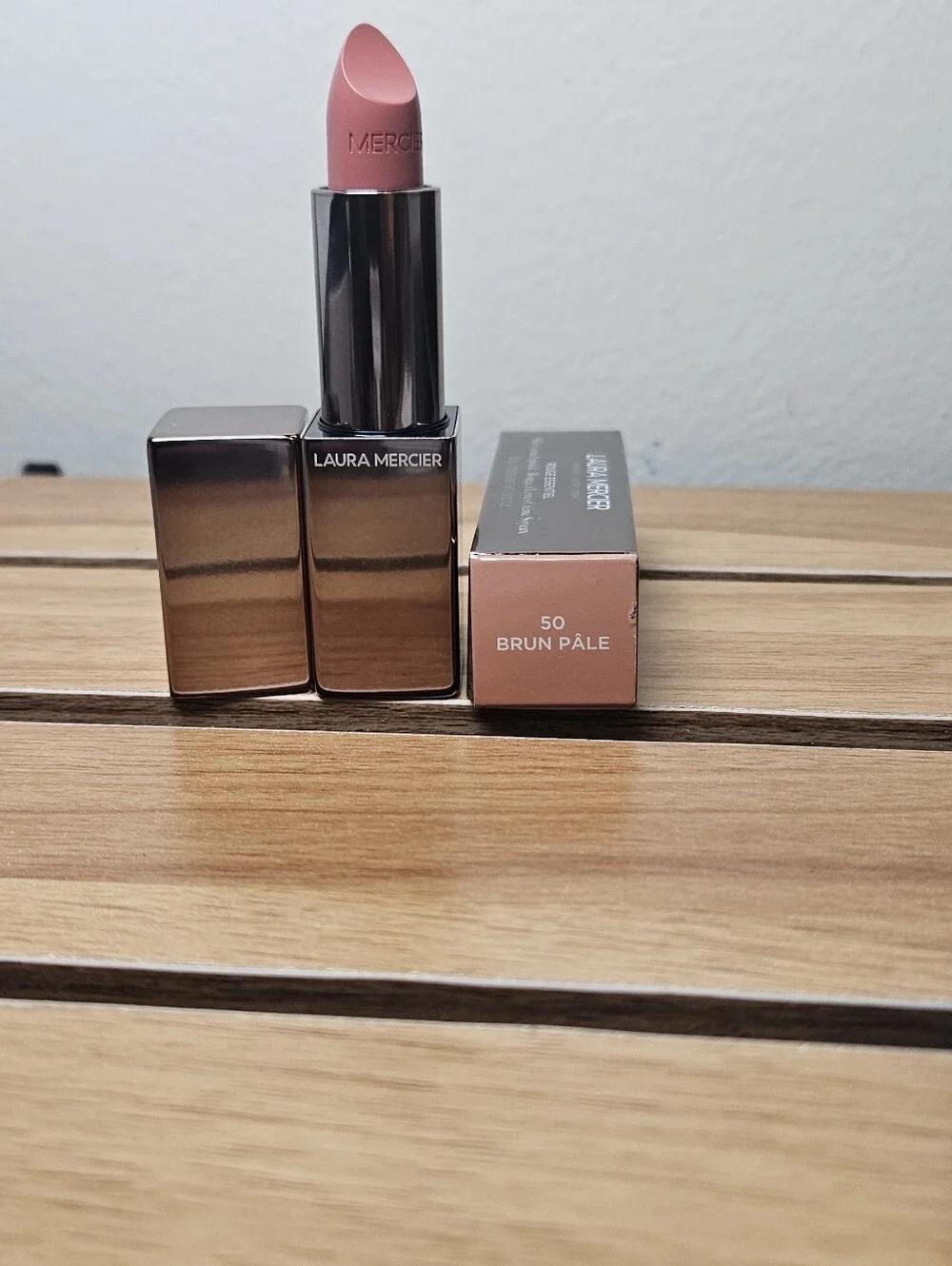 Laura Mercier Silky Creme Lipstick In 50 Brun Pale 0.12oz